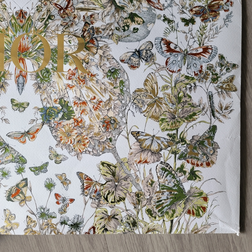 Large Limited Edition Authentic Dior Butterfly Sh… - image 3